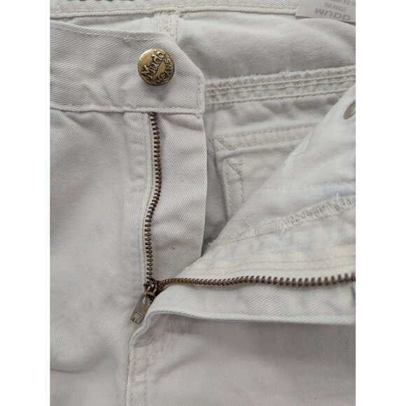 Mudd Jeans Womens 1 Cream Flare 100% Cotton Twill Back Flap Pockets Y2K Style - Picture 13 of 15